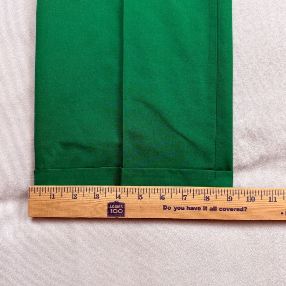 VTG 70's LL Bean Mens Kelly Green Cuffed Ivy League Golf USA Clergy Estate Find - Picture 5 of 11